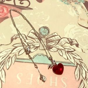 Swarovski red crystal heat sharp necklace
